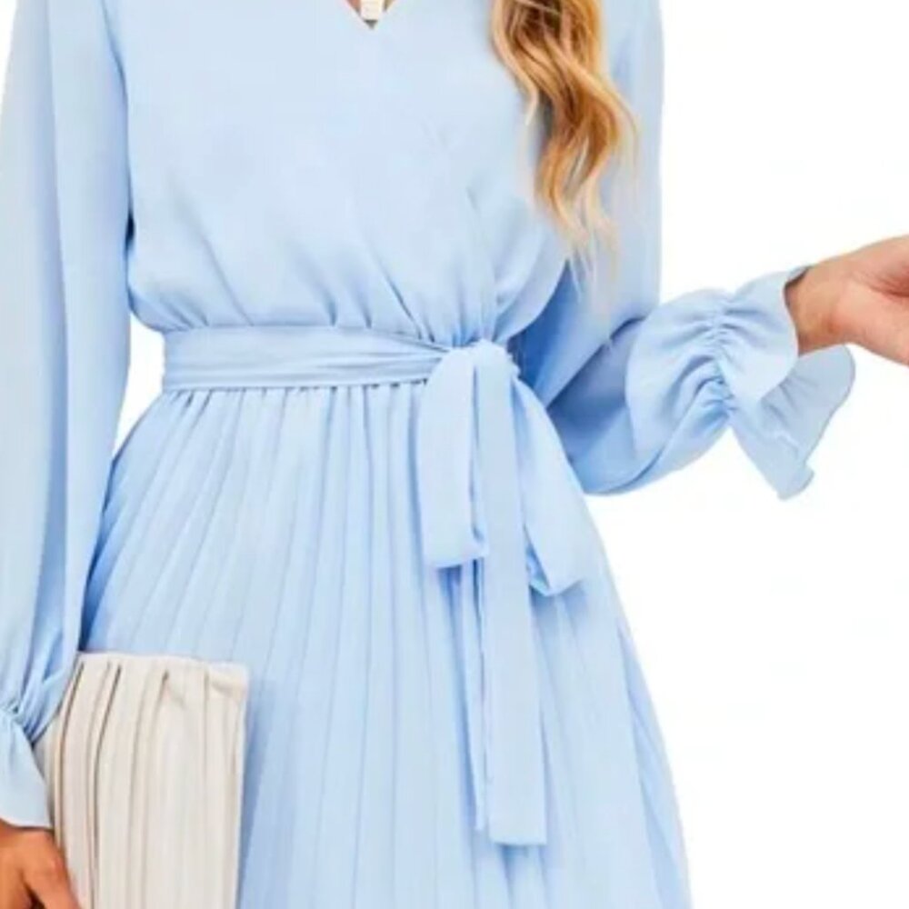 Pleated Ruffle Dress - Size Small